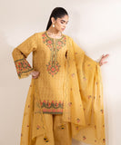 0U3PEST25V24 3 Piece Embroidered Cotton Jacquard Suit Sapphire Brand Original Fabrics