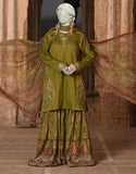 Green Dobby Embroidered 3PC-JLAWN-S-25-013-S Juniad Jamshaid Brand Original Fabrics