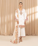 U3FELX25V214 3 Piece Embroidered Cotton Net Suit Sapphire Brand Original Fabrics