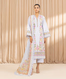 U3FELX25V217 3 Piece Embroidered Cotton Net Suit Sapphire Brand Original Fabrics