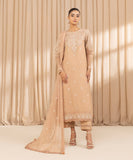 U3FELX25V222 3 Piece Embroidered Net Suit Sapphire Brand Original Fabrics