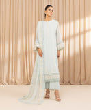 U3FELX25V223 3 Piece Embroidered Net Suit Sapphire Brand Original Fabrics