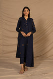 3CE DY22V12 6 1 3 Piece - Embroidered Khaddar Suit Sapphire Brand Original Fabrics