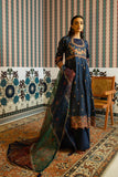 Maria B Coffee and Smoked Blue (BD-2405) Heritage Eid Collection 2022