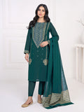 Lime Light 3 Piece Winter Cotton Suit-Embroidered Winter Collection