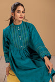 Teal Jacquard Sas232p21 Bonanza Satrangi Brand Original Fabrics