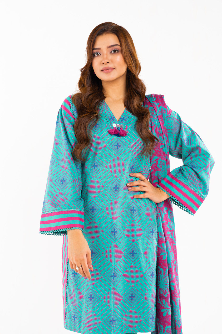 SS-26-24 Blue Alkaram 2024 Brand Original Fabrics – Retail