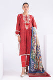 BSl22205 Red Khaadi Brand Original Fabrics