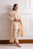 Classic Kurta, BEIGE Khaadi Brand Original Fabrics