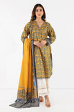 L L LLA22330 Mustard Khaadi Brand Original Fabrics