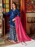 Nishat Linen Ps22-135 Blue Mid Summer Pret 2022